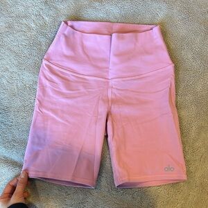 ALO Yoga Women's Pink High-Waist Shorts